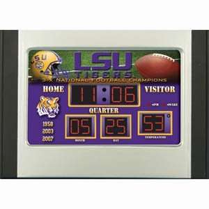 Louisiana State LSU Tigers NCAA Scoreboard Desk & Alarm Clock  