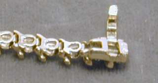 14K Solid Gold 7 3/8 46 Diamonds Tennis Bracelet Gorgeous  