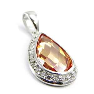  Pendant silver Tiffany white amber. Jewelry