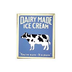    Dairy Made Ice Cream Vintage Style Tin Sign