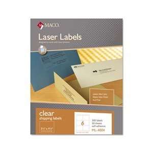  MACML4004 Maco® LABEL,LASER 6/SHT,CLR