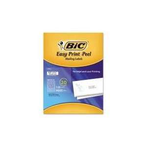  Bic Easy Print and Peel Mailing Labels White PK 