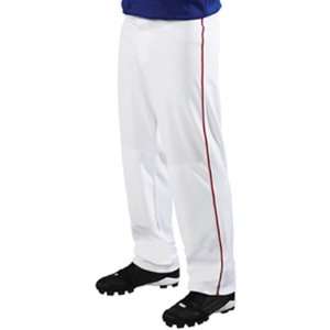 12 Oz Big Show Piped Loose Fit Baseball Pants 52 WHITE PANTS/SCARLET 