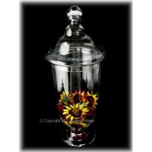  19 Large Hand Blown Glass Apothecary Jar / Finial Top 