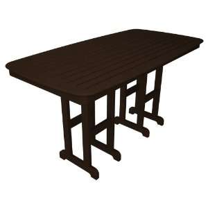  Polywood Nautical 37x72 Counter Table in Mahogany Patio 