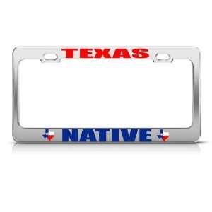  Texas Flag Native Metal license plate frame Tag Holder 