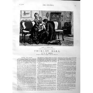  1883 ILLUSTRATION STORY THIRLBY HALL ROMANCE MAN LADY 