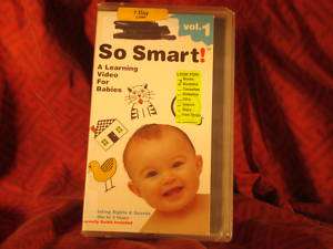 So Smart Vol. 1 A Learning Video for Babies kids VHS  