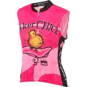  World Jerseys Biker Chick Sleeveless Pink Jersey MD 