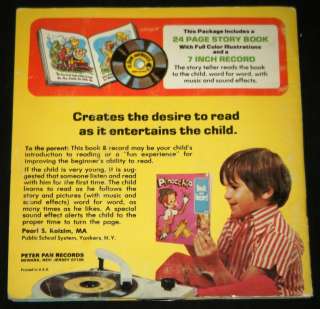 JACK AND THE BEANSTALK Illustrated Book & 45 RPM Record Set   Peter 