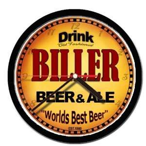  BILLER beer and ale cerveza wall clock 