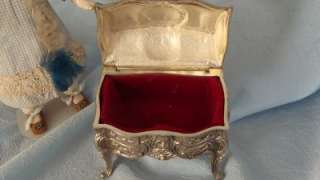 Very Ornate Metal jewelry casket for your Bebes/poupees  