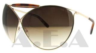 Womens TOM FORD TF 220/S VERUSHKA 28F GOLD Over sized Sunglasses 79mm 