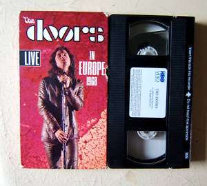 THE DOORS Live in EUROPE 1968 Jim Morrison  VHS Video  
