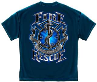 Fire Rescue T Shirt Service before Self American firefighters badge 