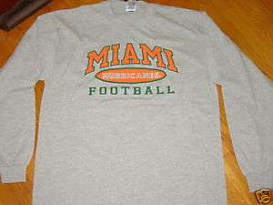 University Miami FOOTBALL T Shirt NEW/TAG sz LARGE  