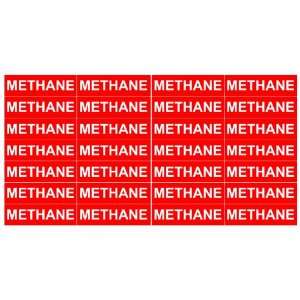  METHANE Gas Pipe Tubing Labels 3/8 Height, 1 1/2 Width 
