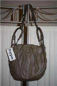 HYPE Taupe Shoulder Bag Brand New Unique Auth NWT $295  
