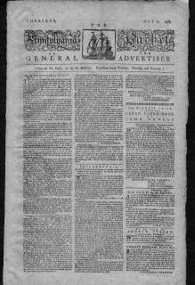 GEORGE WASHINGTON, 1779 REVOLUTIONARY WAR NEWSPAPER  