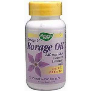  NATURES WAY Borage Oil 1000mg 30 softgels Health 