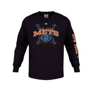 New York Mets Classic Contest Long Sleeve T Shirt by Majestic Athletic 