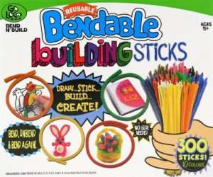300 Colored Bendable Building Sticks Kids Craft Kit  