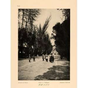 1926 Tehran Iran Street Avenue People Tree Persia Print 