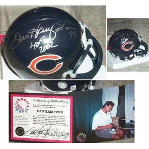  Dan Hampton Signed Bears Rep Helmet w/HOF 2002 Sports 