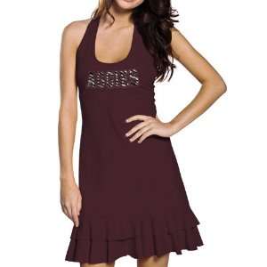   Aggies Womens Maroon Ruffle Racerback Dress