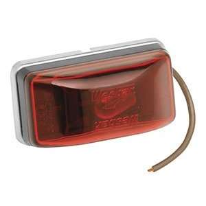   MARKER/CLEARANCE LIGHT, RED, WATERPROOF, BLACK, STUD MOUNT, PC RATED