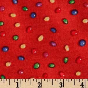  45 Wide Critter Carnival Jelly Beans Red Fabric By The 