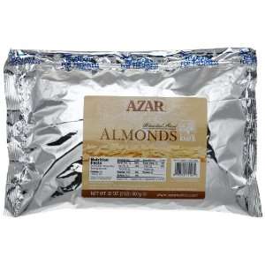 Azar Nut Company Almonds Blanched, Sliced Raw, 32 Ounce Resealable Bag 