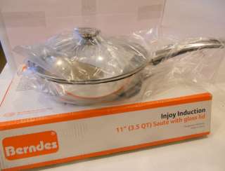 Berndes Injoy Induction 11 3.5QT Saute with glass lid  