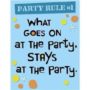  Party Rule #1 Invitations 8 Pack