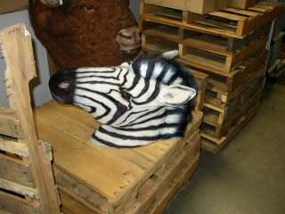 LIFE SIZE Zebra Head Wild Jungle Zoo Animal Safari  