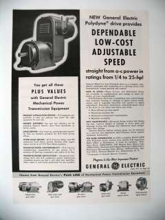GE General Electric Polydyne Drive Unit 1959 print Ad  