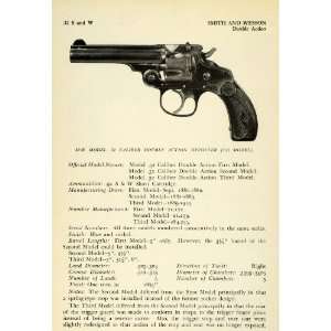  .32 Smith Wesson Caliber Double Action Revolver Third Model Pistol 