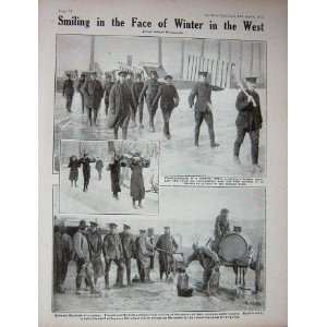  1917 WW1 Entente Cordiale French British Soldiers Water 