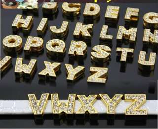 DIY Accessorie srhinestone Slide letters Charm 130pcA Z  