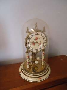   Floral Kundo Kieninger & Obergfell German Anniversary Clock  