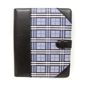 Cuffu   Blue Checker   Premium Leather Case Cover for Apple iPad Wi Fi 