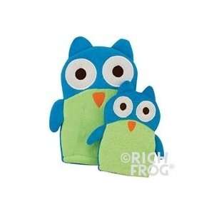  Rich Frog Mom and Mini Wash Mitts, Owls Baby
