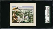 1938 Horrors of War original art from unissued cards  