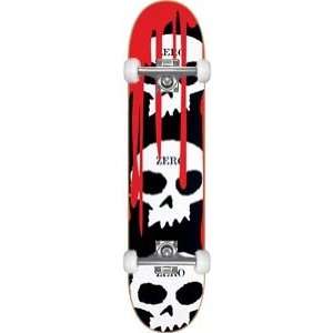 Zero 3 Skull Blood Cult Black Complete Skateboard   7.12 W/Raw Trucks 