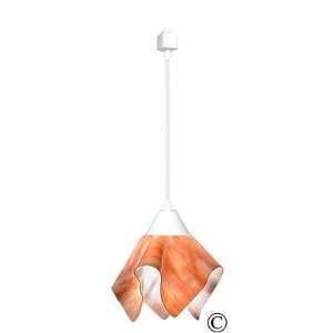  Radiance Flame Track Lighting Pendant with Pink Bisque 