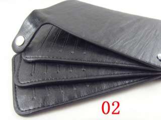   Soft PU Leather Black 30pcs Cards ID Document Credit Card Holder Case