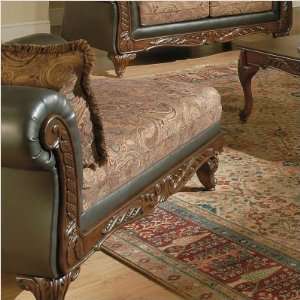  Upholstered Chaise Lounge (Brown and Tapestry) (35H x 60 