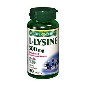  NATURES BOUNTY L LYSINE 500MG 3060 100TB by NATURES BOUNTY 