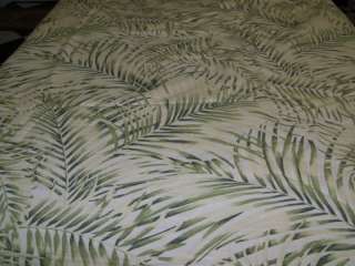 Designer Fabric   4 3/8 yd. green palms on cream  