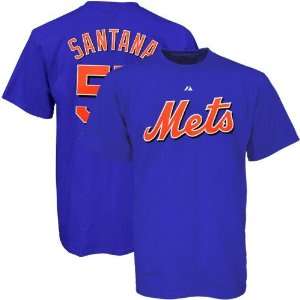  MLB Majestic New York Mets #57 Johan Santana Royal Blue 